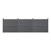 Recinzione in WPC per Giardino Staccionata Frangivista Alta 165 cm Lunga 466 cm Grigio NEU.HOLZ