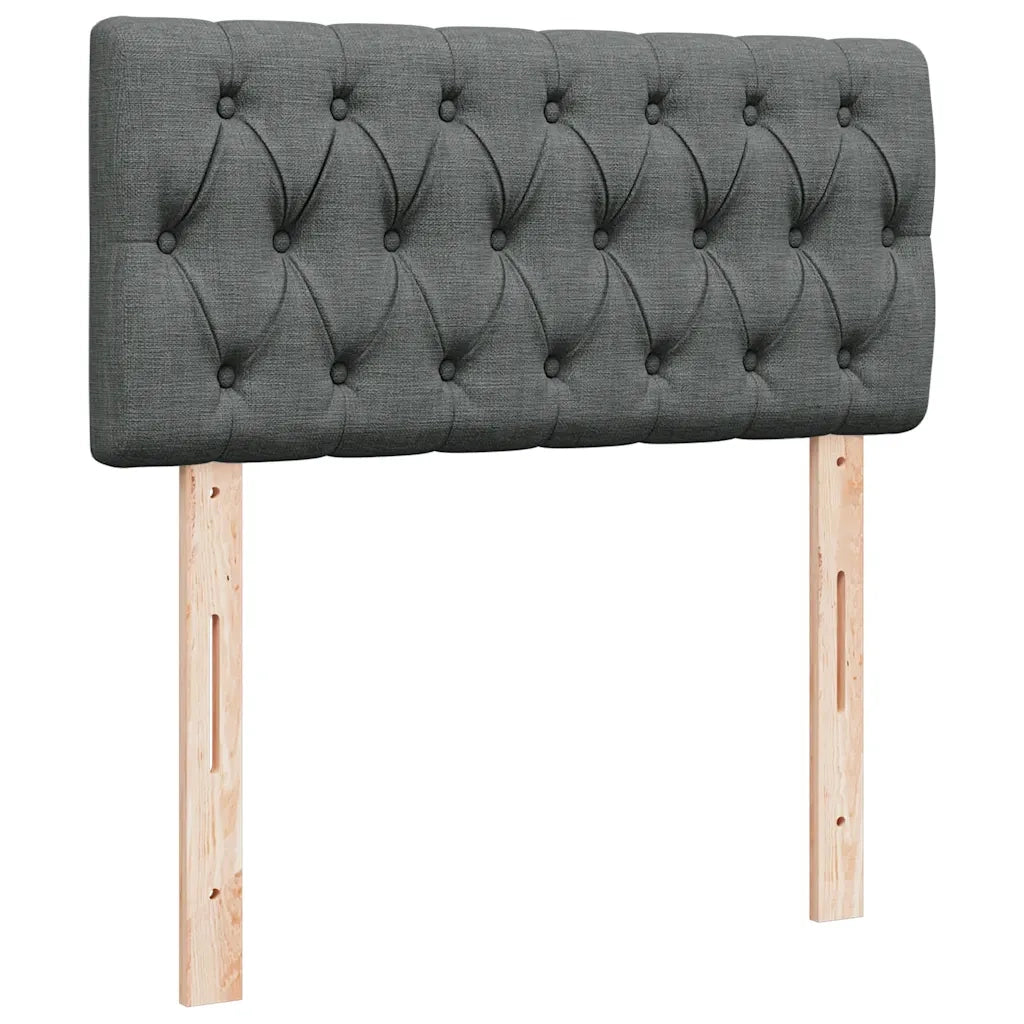 vidaXL Giroletto a Molle con Materasso Grigio Scuro 90x190 cm Tessuto