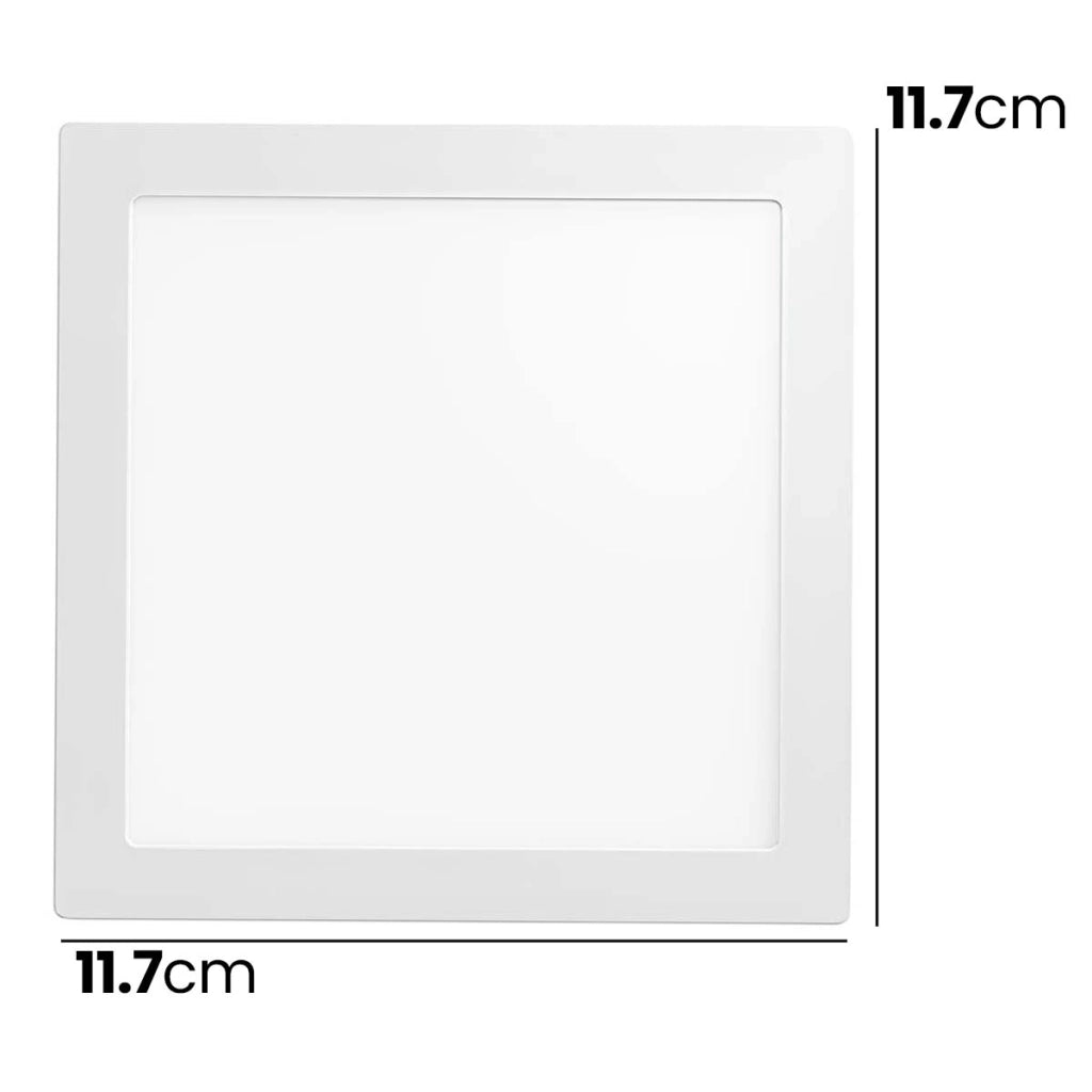 Pannello LED 6W 6500K 200lm Incassato Formato Quadrato 11.7 x 11.7cm Bianco Avizar