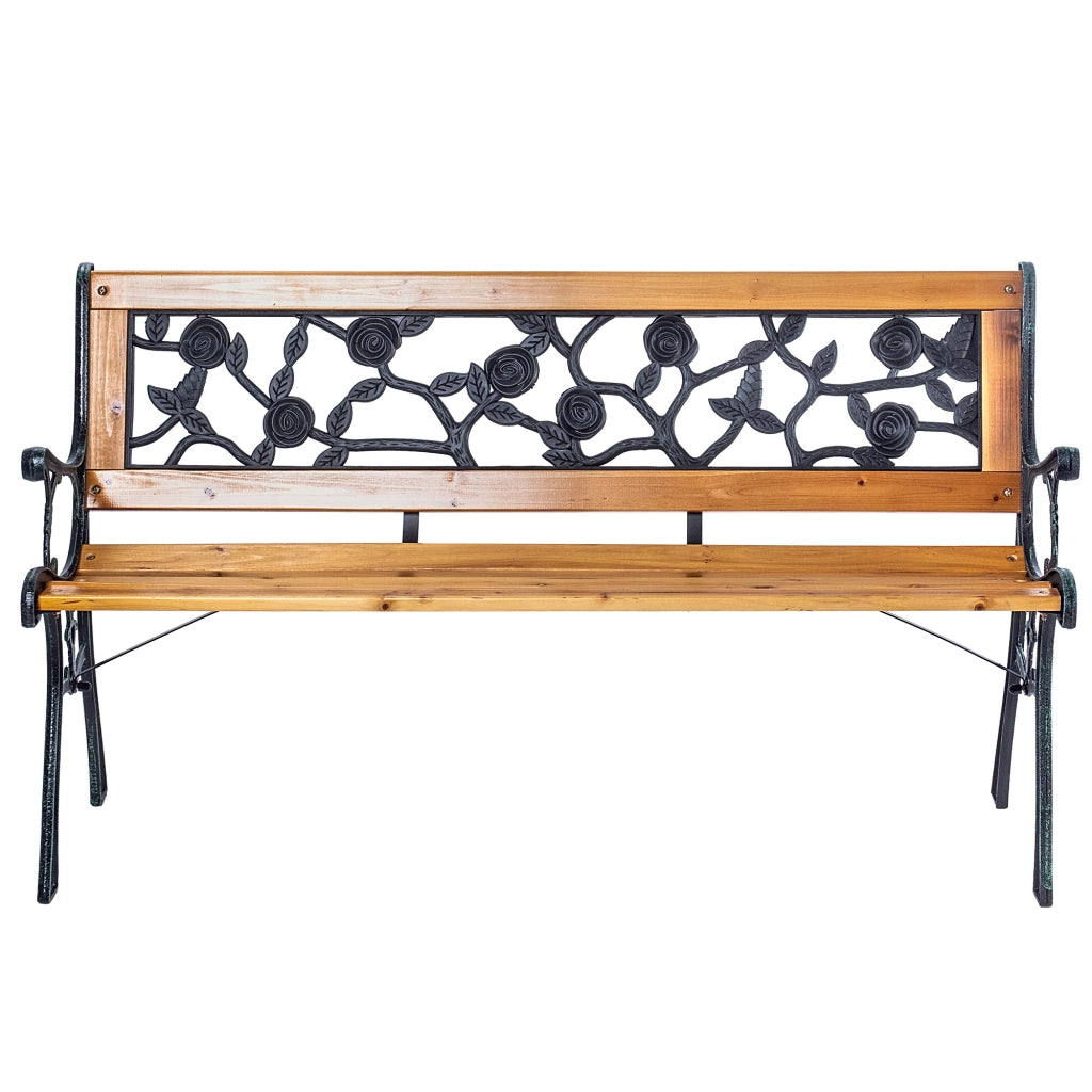 Panca da cimitero KADAX con schienale, 127 cm, in legno, da posizionare accanto alla tomba.