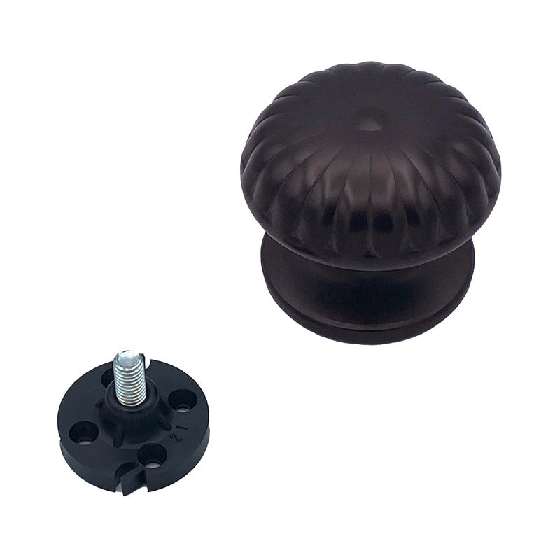 Pomolo fisso per porta SAGUATTI 161/70IB in alluminio marrone opaco