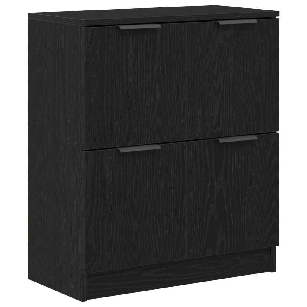Credenza 2 pcs Rovere Nero 60 x 30 x 70 cm Legno multistrato 3333073