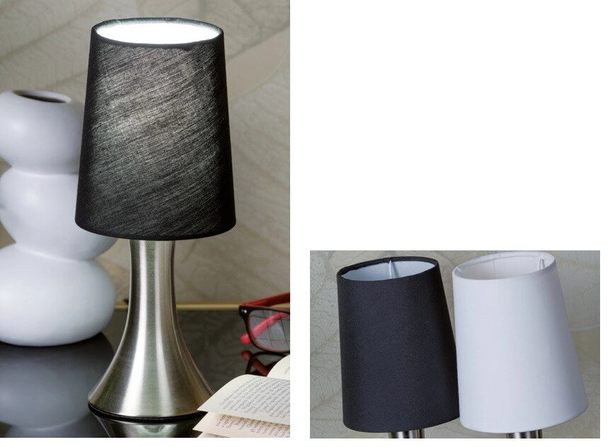 Lampada da tavolo moderna eka touch in tessuto 2 Colori
