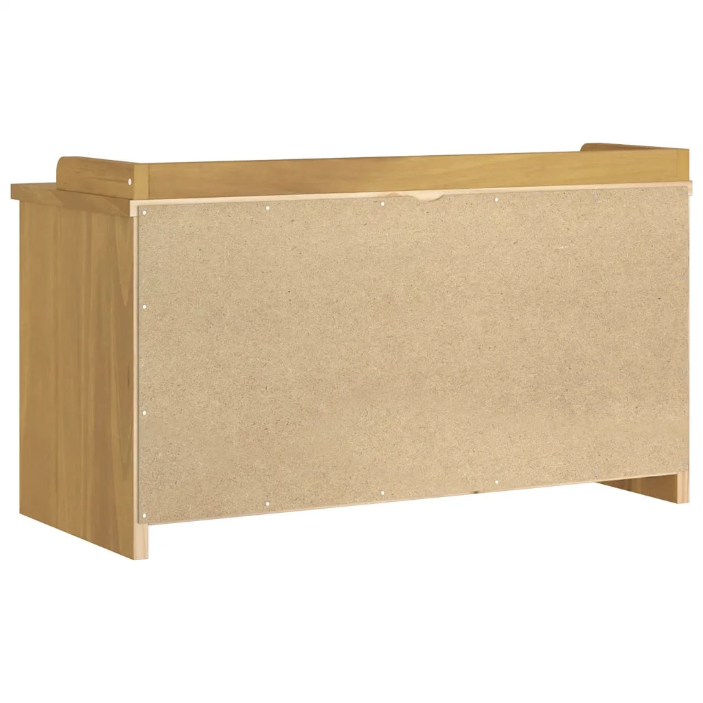 Panca da Corridoio-Sgabello-Panca con Contenitore SANDNES 87x40x50 cm Legno Massello di Pino 965791