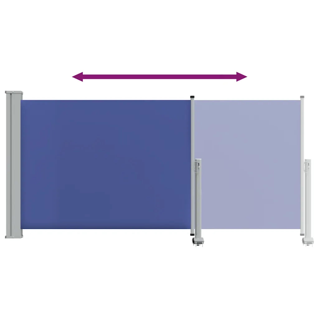 Tenda Laterale Retrattile per Patio 120x300 cm Blu