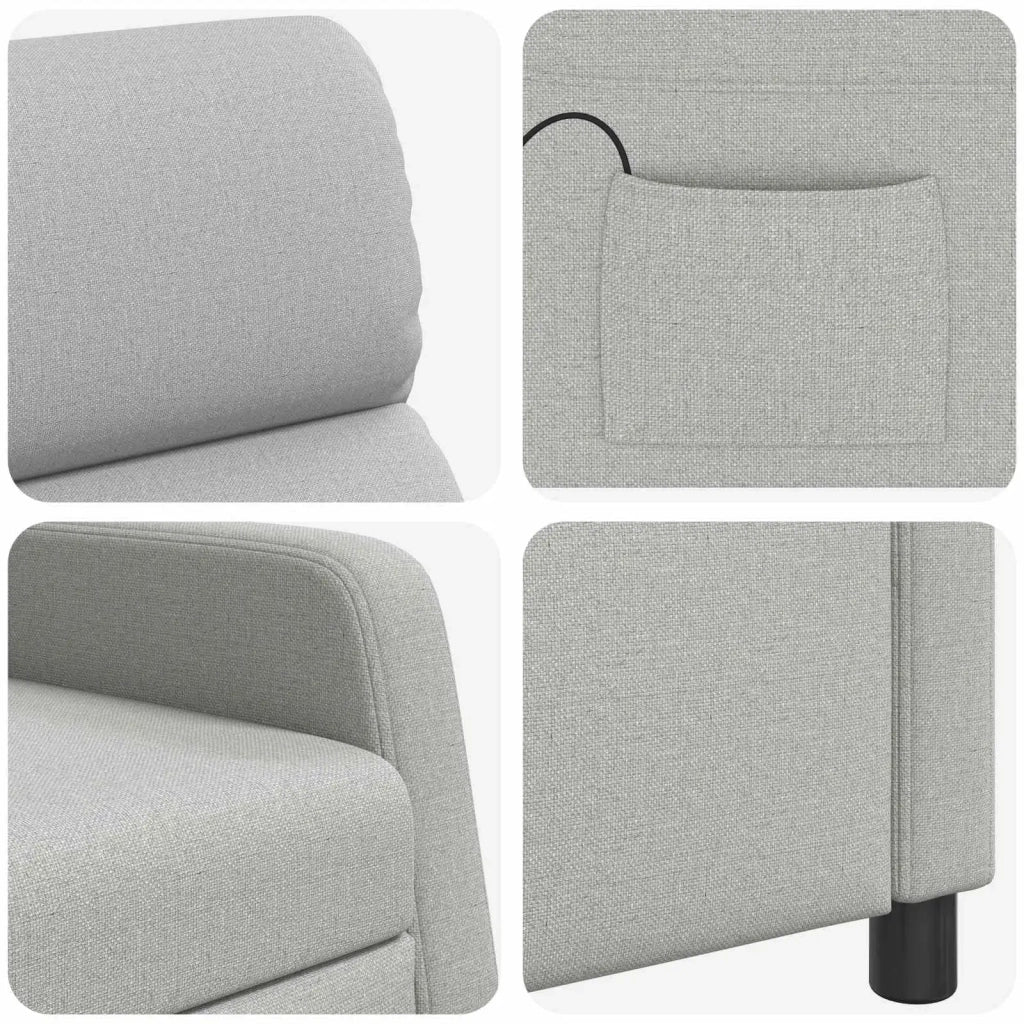 Divano Sedia-Poltrona Massaggiante Grigio Nuvola Tessuto 953884