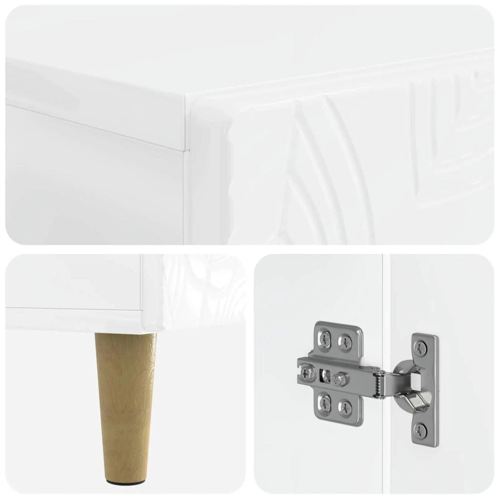 Mobiletto da Bagno DELFT Bianco Lucido 30 x 31 x 80 cm 897049
