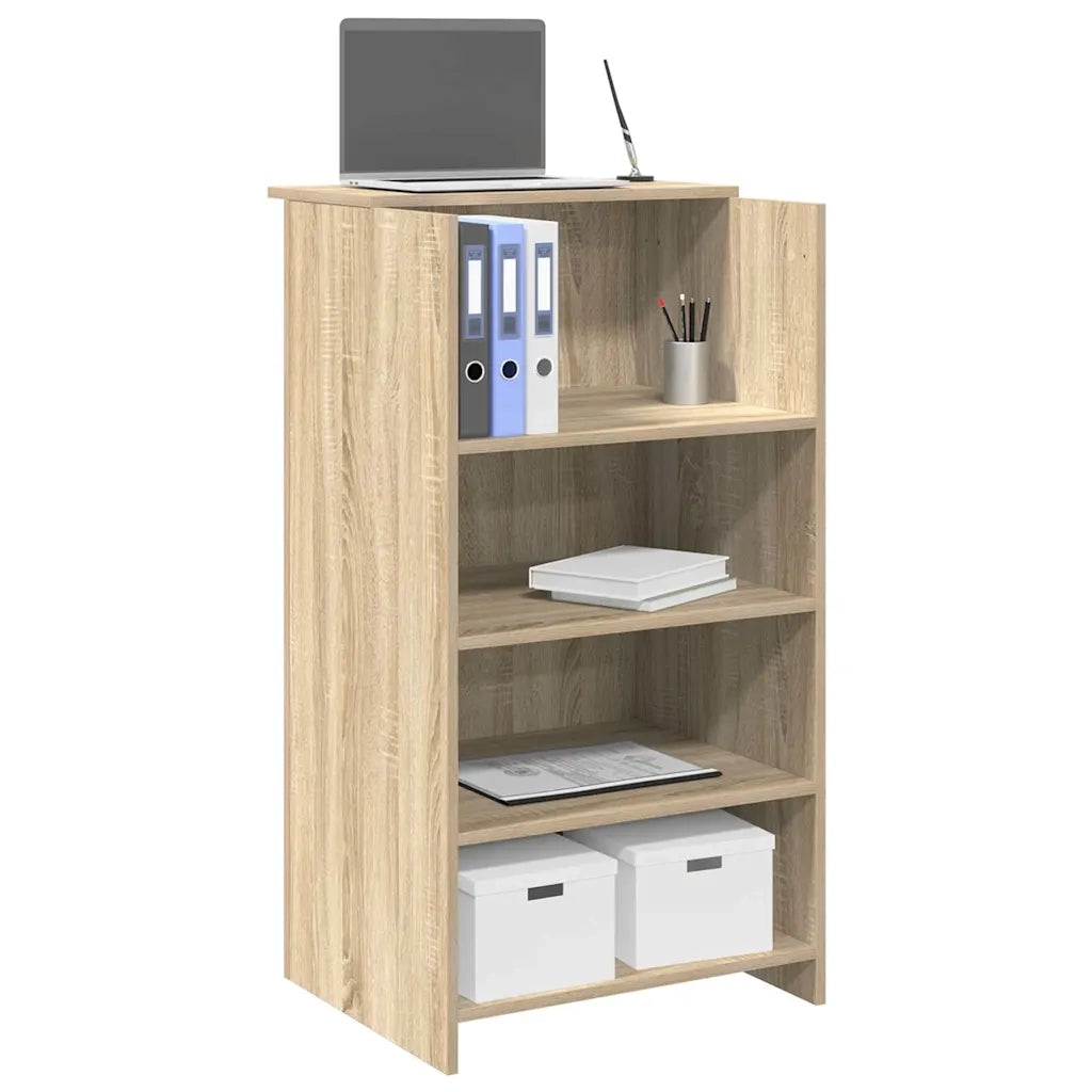 Scrivania per Reception Rovere Sonoma 55x50x103,5 cm in Legno Massello 859017