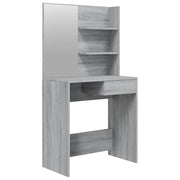 Toeletta | Tavolo da Trucco con Specchio Grigio Sonoma 74,5x40x141 cm