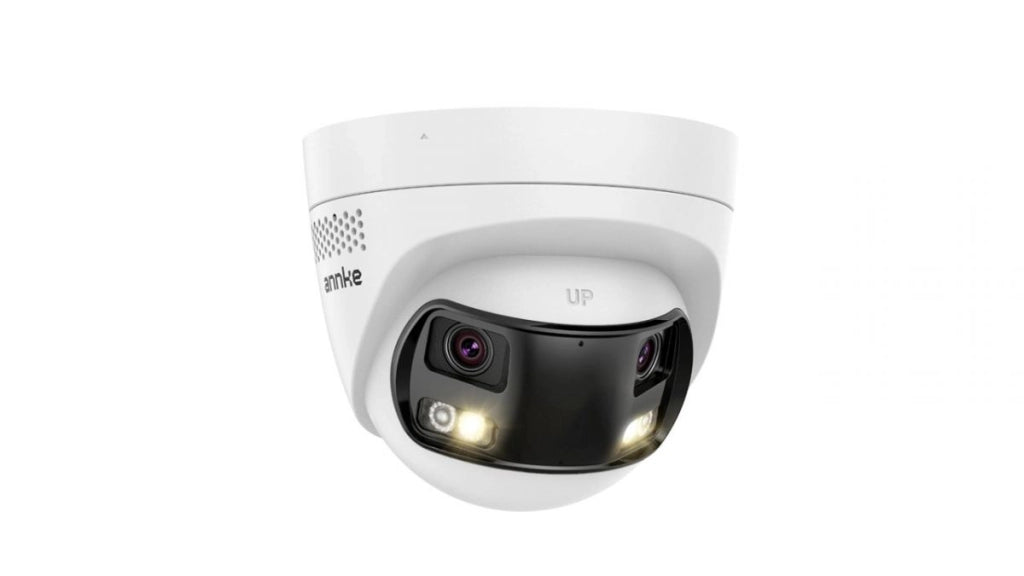 Telecamera IP Turret PoE Dual Lens 8MP 180° Panoramica Smart Dual Light AI IP67