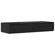 Cassetti per letto | Comodino | Armadio da Notte | Mobiletto da notte con cassetto Rovere Nero 75 x 36,5 x 16,5 cm