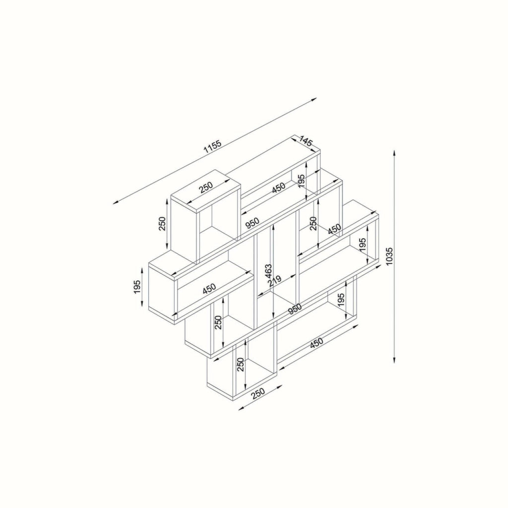 Mensola Chapala, Scaffale, Ripiano a muro, Scaffalatura multiuso, 116x15h104 cm, Bianco