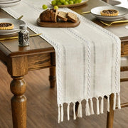 Decorazione per Tavolo Bohemien Stile Rurale, Tavolo Decorativo Lavabile, Decorazione per Festa, Compleanno, San Valentino, Matrimonio, Decorazione 33x303 cm