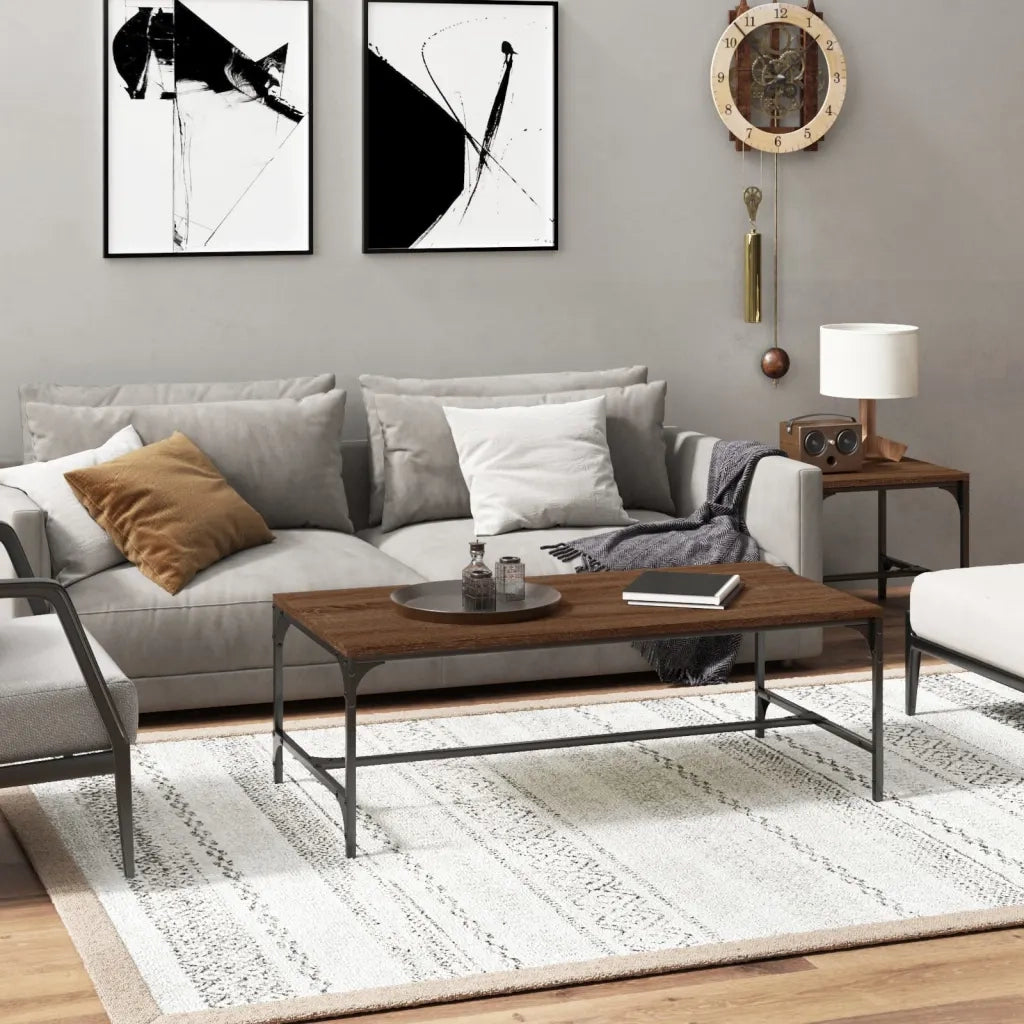 Tavolino da salotto | Tavolino da caff¨¨ | Tavolino da Soggiorno Rovere Marrone100x50x35cm Legno Multistrato