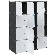 vidaXL Organizzatore Portaoggetti con 12 Cubi e Aste per Appendere PP