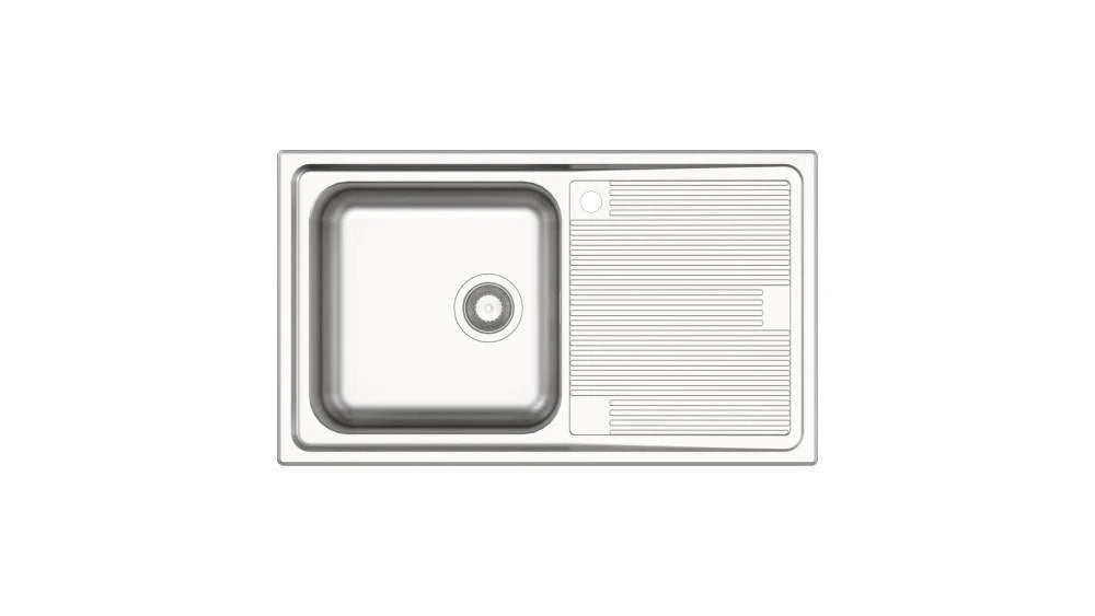 Lavello acciaio inox 1 vasca sx