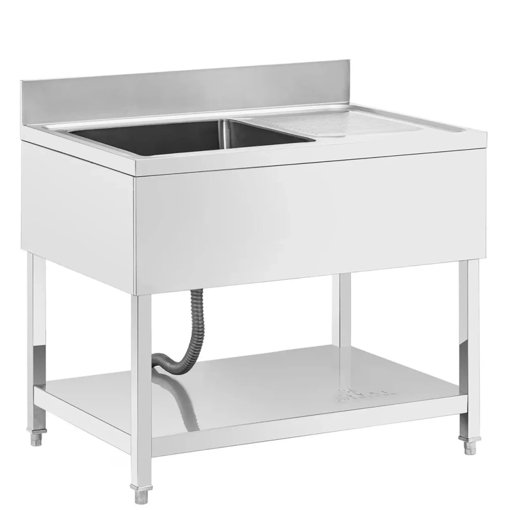 Lavello professionale in acciaio inox 1 vasca 100 x 70 x 97 cm acciaio inox argento 14_0009560