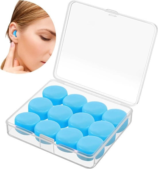 12 Paia di Orecchini in Silicone per Nuoto e Sonno - Orecchini - Orecchini morbidi - Orecchini per ridurre il rumore - per concentrazione