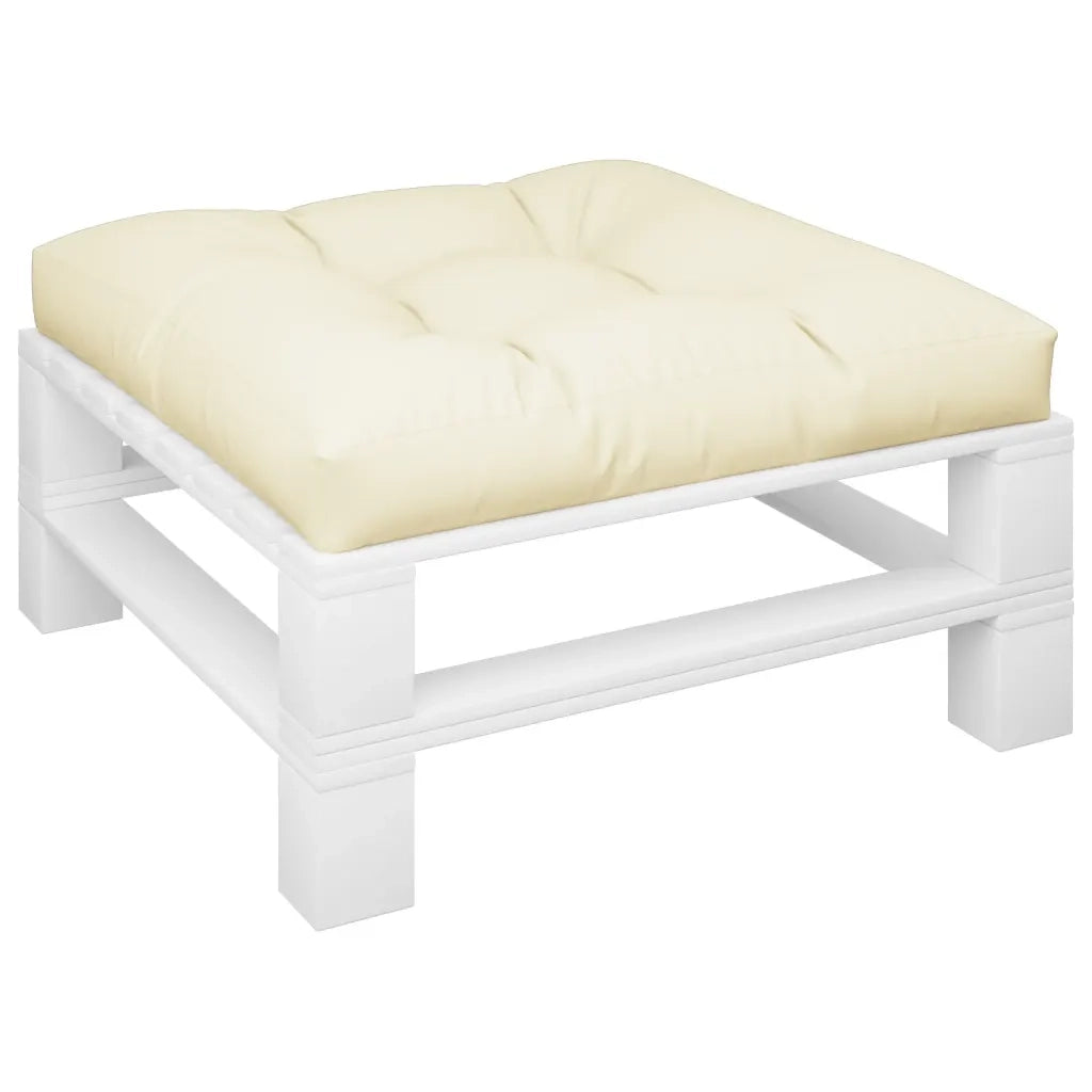 Cuscino per pallet | Cuscini per sedie Crema 70x70x12 cm in Tessuto