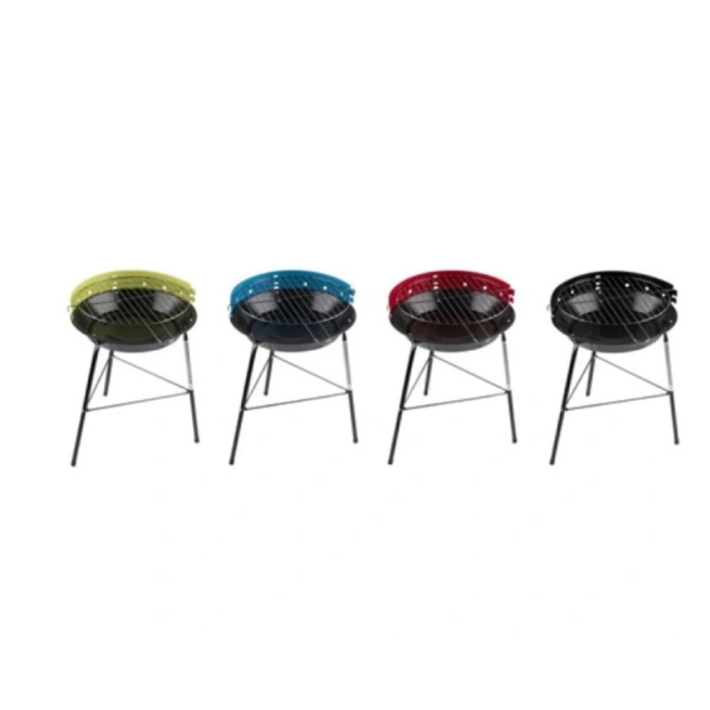 BARBECUE TONDO A CARBONELLA 33CM CON GRIGLIA REGOLABILE TRE POSIZIONI BBQ