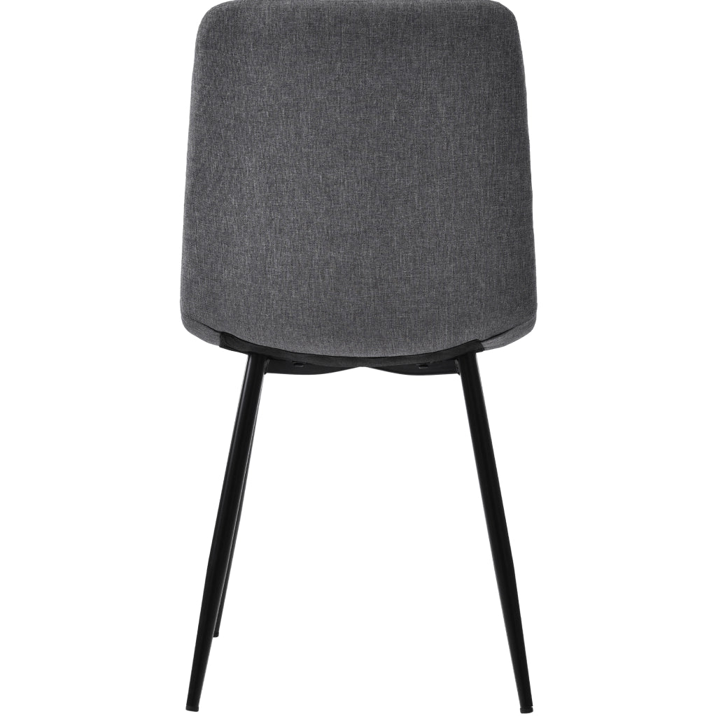 Set tavolo e 4 sedie 117x68 cm MDF noce e metallo nero per cucina