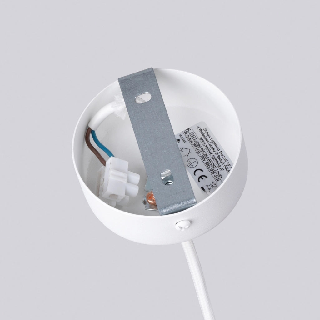Lampada a sospensione ZENTRA tubo rigato bianco G9 8W