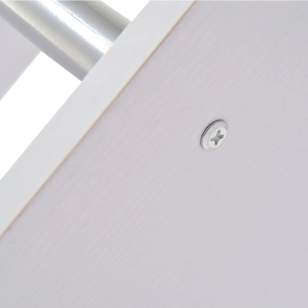 Libreria Scaffale Moderna 4 Ripiani in Legno e Metallo ¨C zephmum ¨C 80x30x145 Bianca