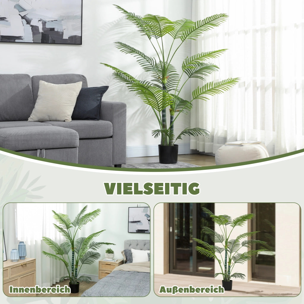Palma Artificiale ¨C Zephmum ¨C Verde Plastica 16 Foglie