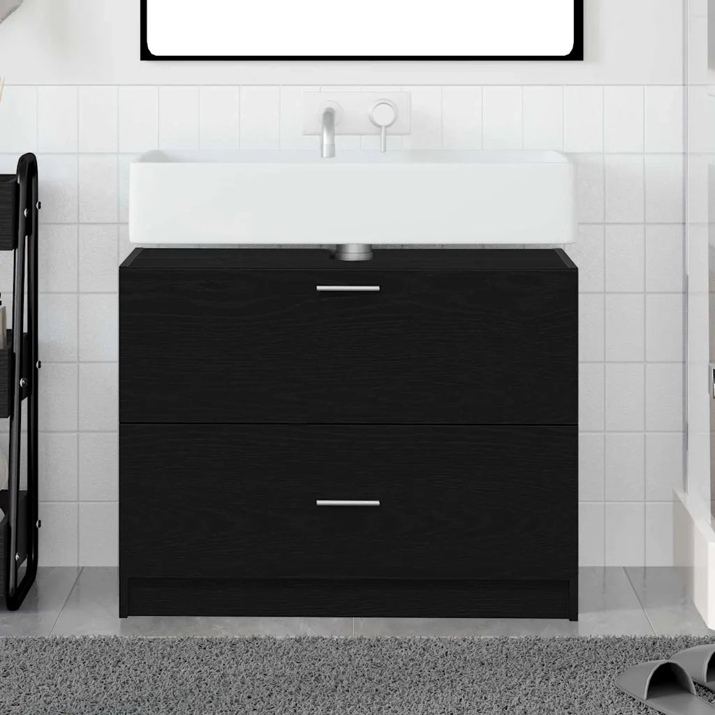 Mobile da Bagno Rovere Nero 78 x 37 x 59 cm Legno multistrato 868832