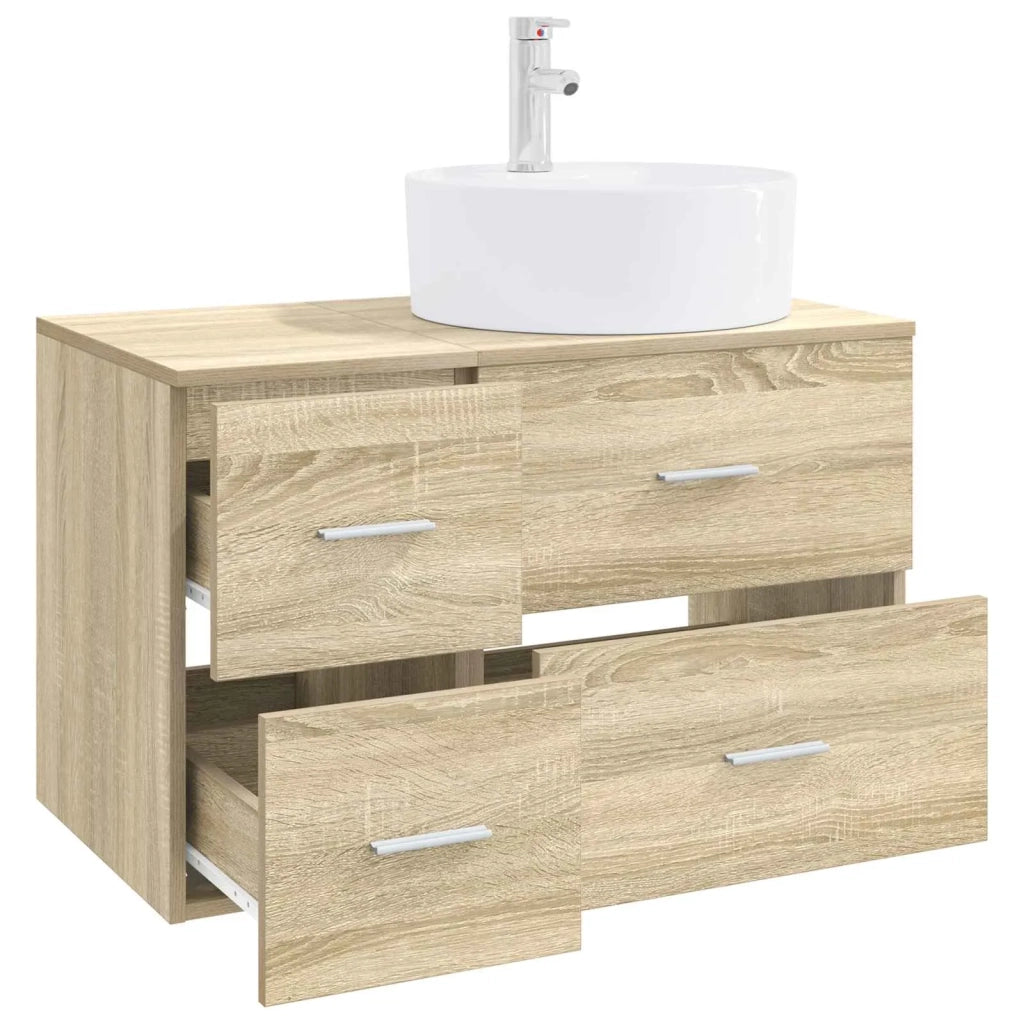 Set di mobili per il bagno 2 pz Rovere Sonoma 3403986