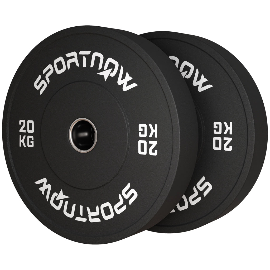 Set di dischi per bilanciere ¨C zephmum ¨C 2x20 kg, gomma, nero