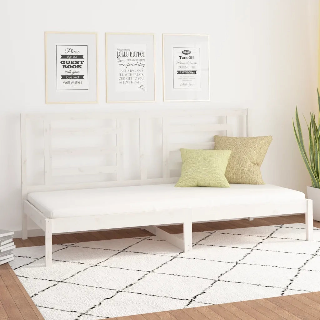Dormeuse Bianca 80x200 cm in Legno Massello di Pino cod mxl 76738