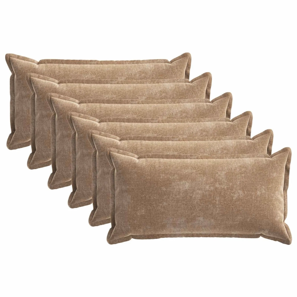 Federa 6 pz HOUTEN Marrone 40 x 80 cm Tessuto Chenille 918239