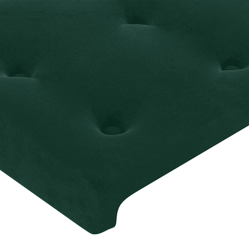 Testiera | Testata ad Orecchio Verde Scuro 103x23x78/88 cm in Velluto
