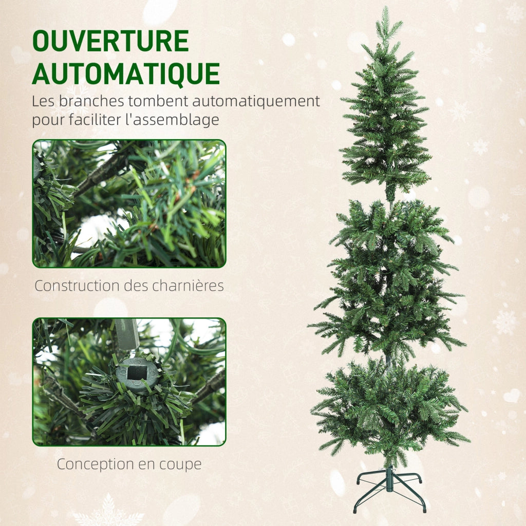 Albero di Natale artificiale 210 cm ¨C zephmum ¨C verde, luci, rami articolati