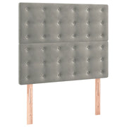 Testiera | Testata Grigio Chiaro 90x5x118/128 cm Velluto