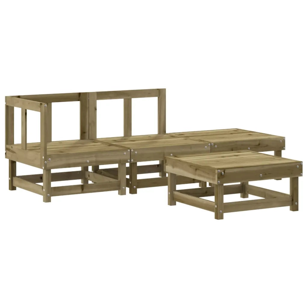 Set Salotto da Giardino 4 pz in Legno Impregnato di Pinocod mxl 117958