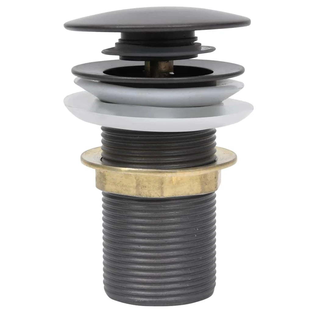 Piletta di scarico a pulsante senza troppo pieno 6,4 x 6,4 x 9,1 cm grigio 02_0003490