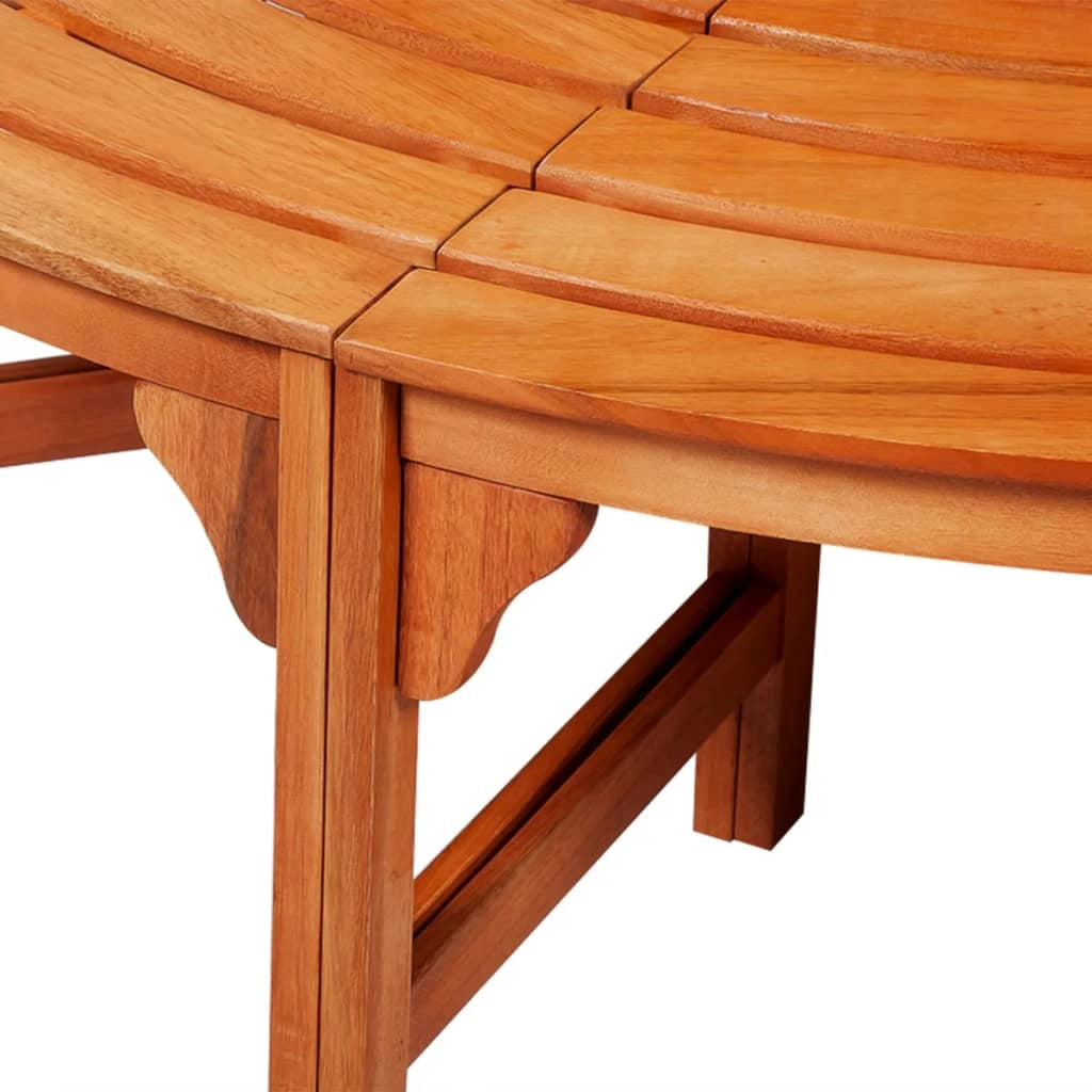 Panca da giardino arredo da esterno per patio albero terrazza diametro 160 cm legno 02_0011137