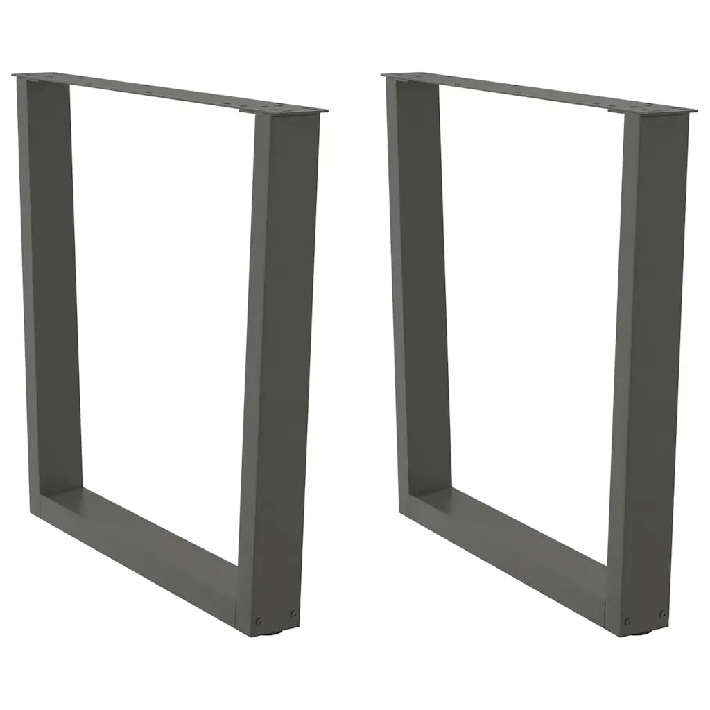 Gambe per tavolo da pranzo a forma di V 2 pz Antracite 80x(72-73,3) cm Acciaio