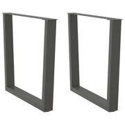 Gambe per tavolo da pranzo a forma di V 2 pz Antracite 80x(72-73,3) cm Acciaio