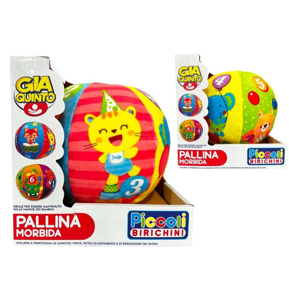 Trade Shop - Pallina Morbida Baby Ball Soffice Colorata Giocattolo Per Neonati Prima Infanzia -