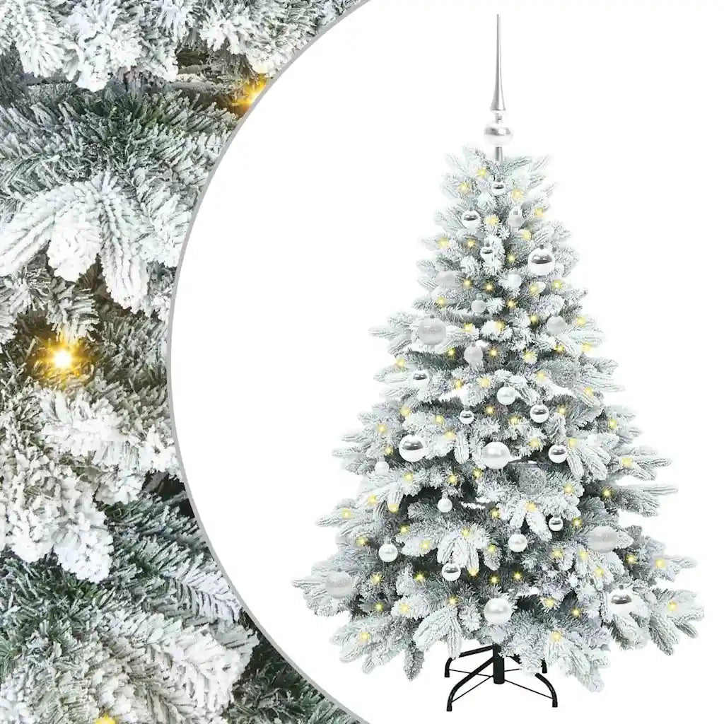 Albero di Natale artificiale con 150 LED Bianco 120 cm PE e PVC 3397593