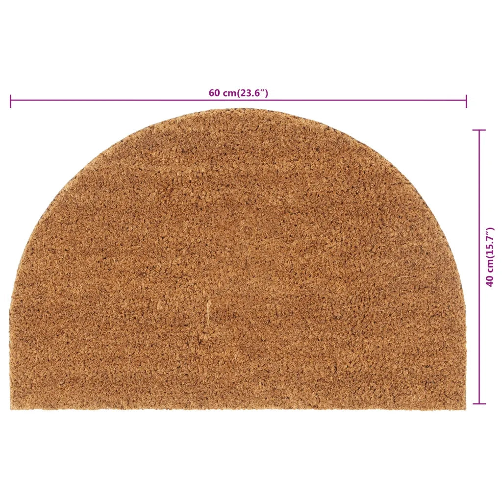 vidaXL Zerbino Naturale Mezzo Rotondo 40x60 cm Fibra di Cocco