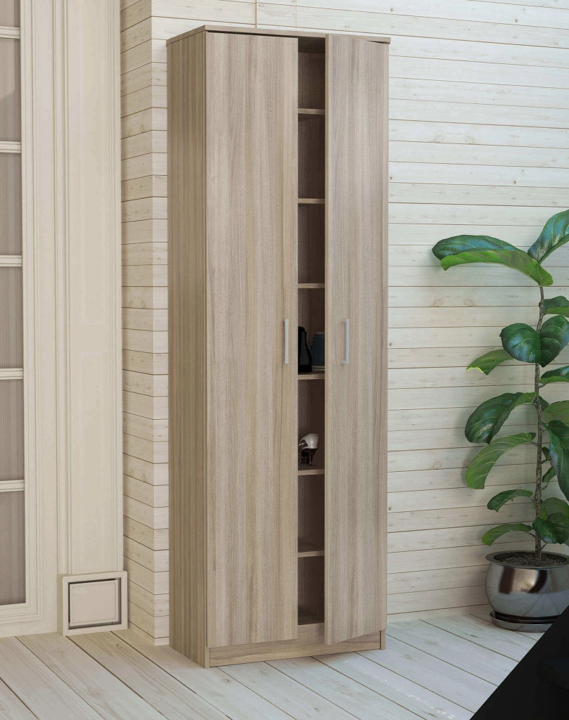 Armadio scarpiera con 7 scaffali in Legno Composito cm 33x45x192 - BONIFACE