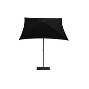 Ombrellone a palo centrale Trend Wood R300x200 cm Made in Italy - Nero