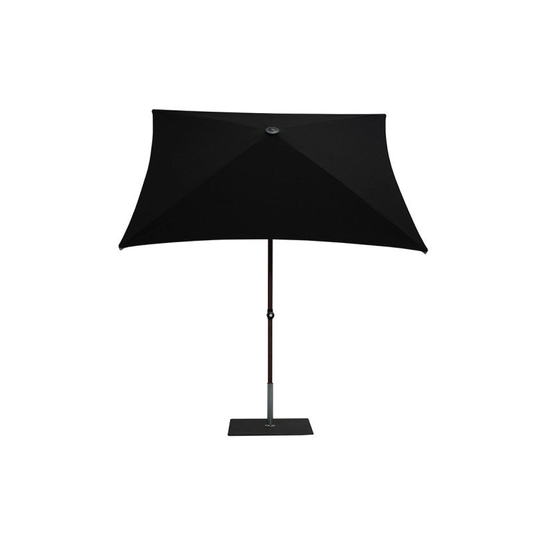 Ombrellone a palo centrale Trend Wood R300x200 cm Made in Italy - Nero