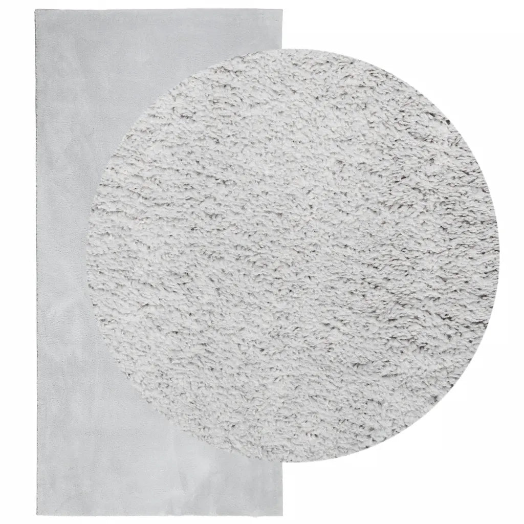 Tappeto a Pelo Corto HUARTE Morbido e Lavabile Grigio 100x200cm 375074