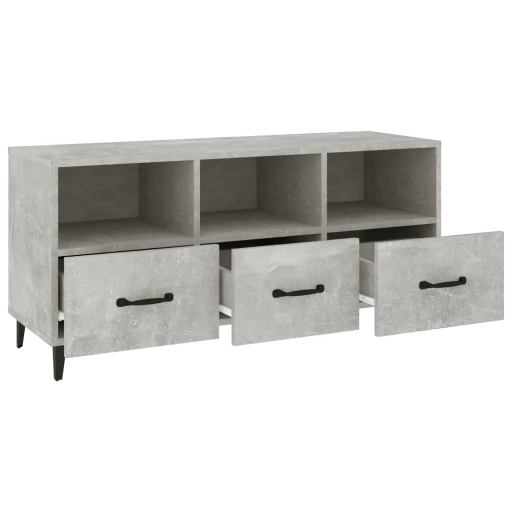Mobile TV multimediale mensola TV credenza TV sala da pranzo soggiorno camera da letto 102 x 35 x 50 cm legno ingegnerizzato grigio 02_0025577