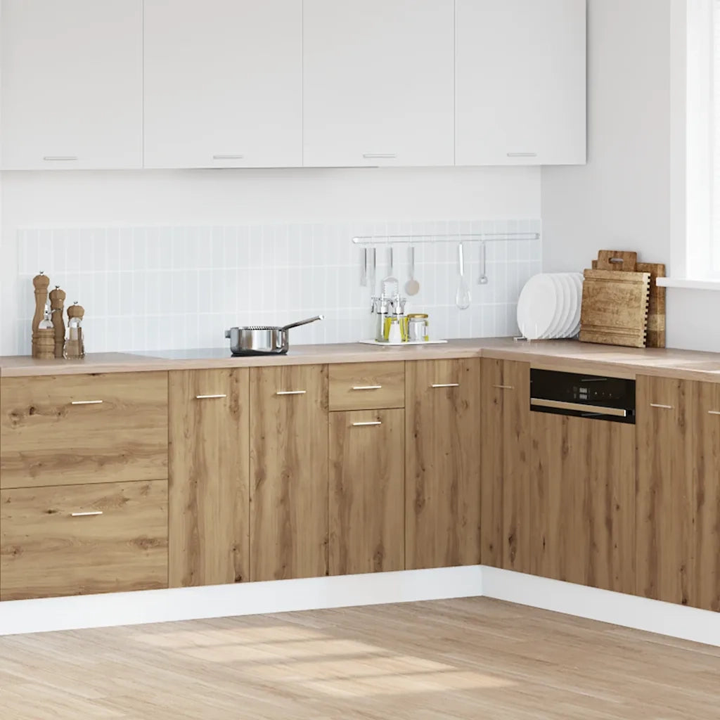 vidaXL Cassettiera “Lyon” Rovere Artigianale 30x46x81,5 cm